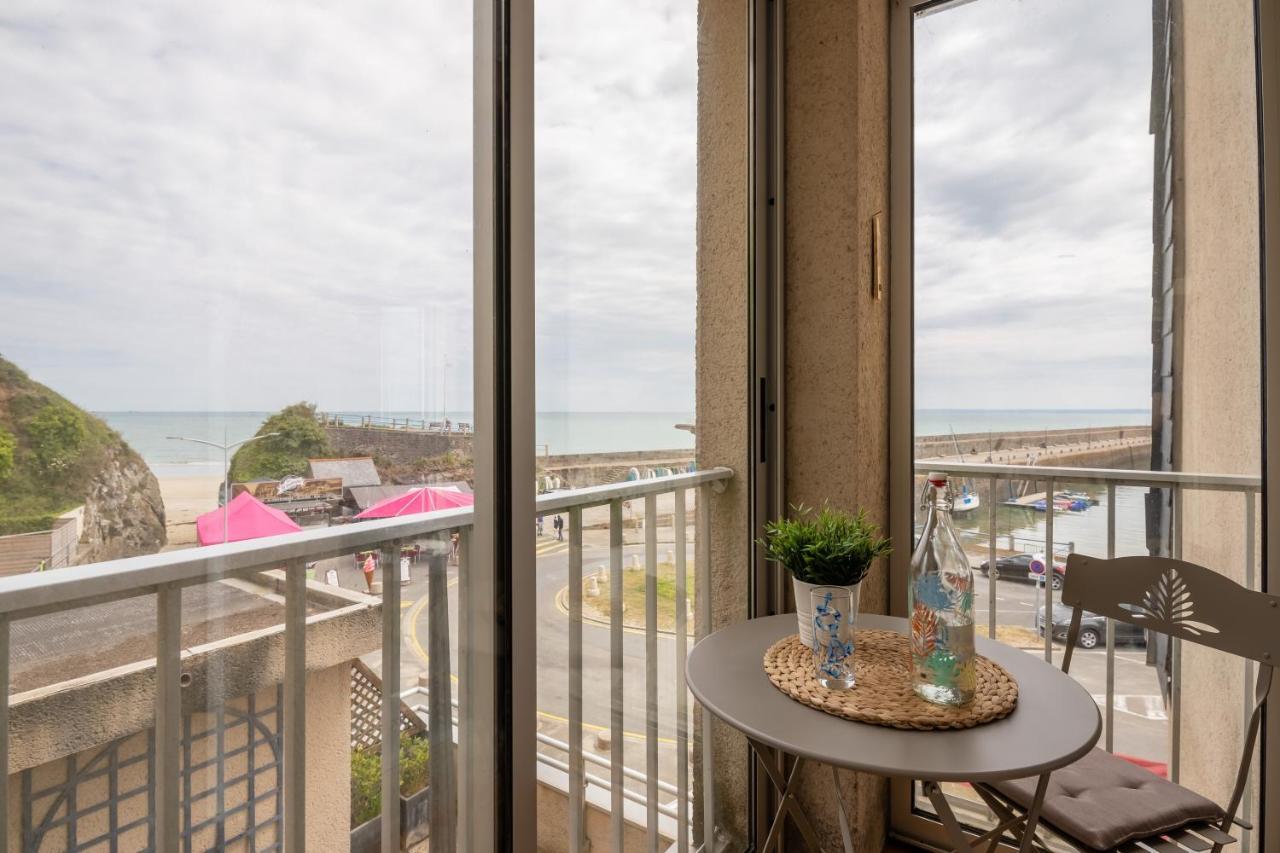 Ferienwohnung Au Port De Binic - Loggia Vue Port Exterior foto